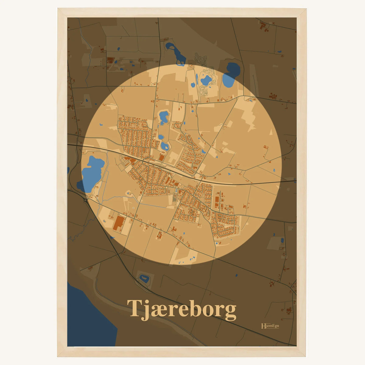 Tjæreborg plakat – Centrum 2026 – Lys pastel brun