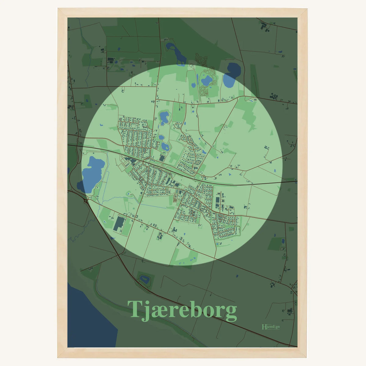 Tjæreborg plakat – Centrum 2026 – Lys pastel grøn