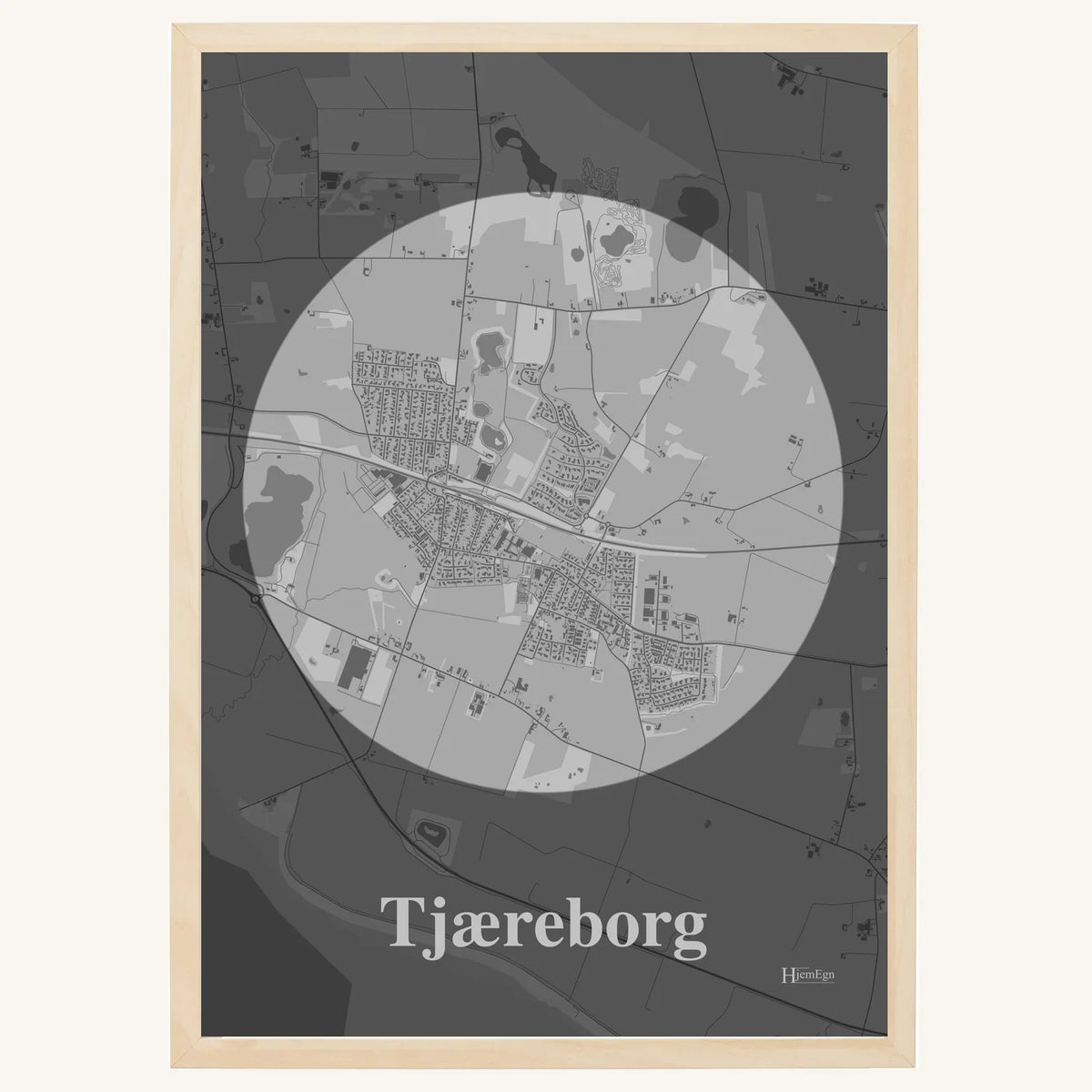 Tjæreborg plakat – Centrum 2026 – Lys pastel grå