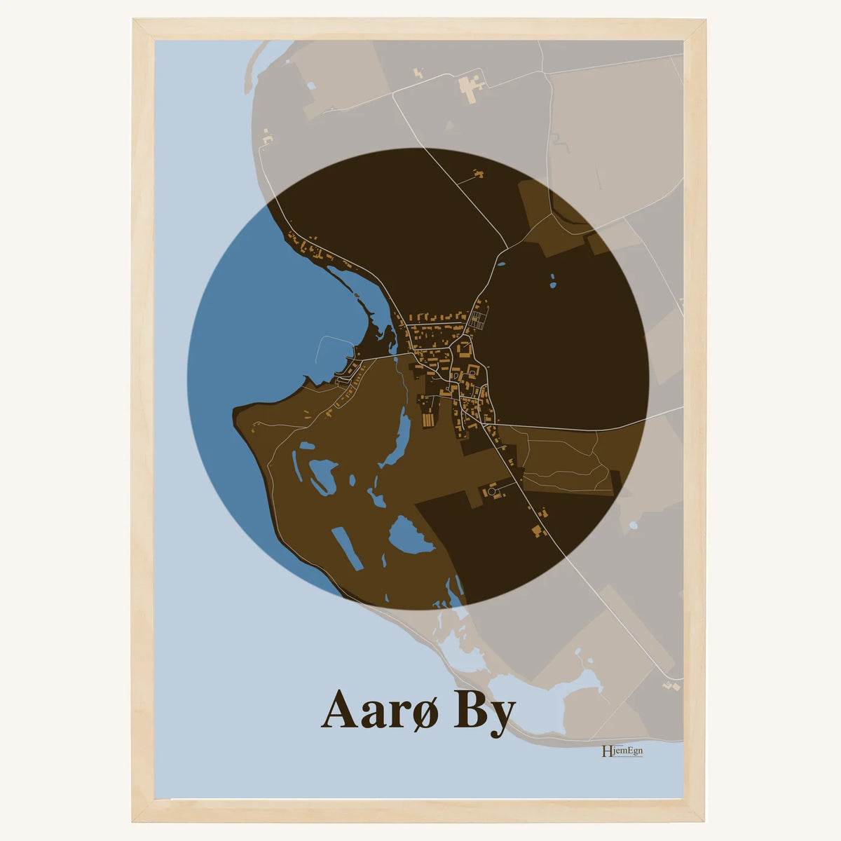 Aarø By plakat – Centrum 2026 – Mørk brun