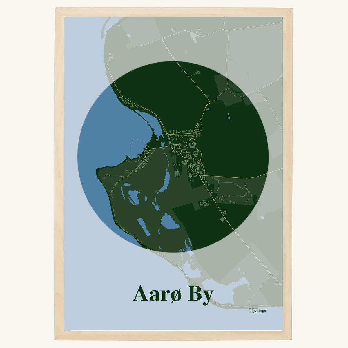 Aarø By plakat – Centrum 2026 – Mørk grøn