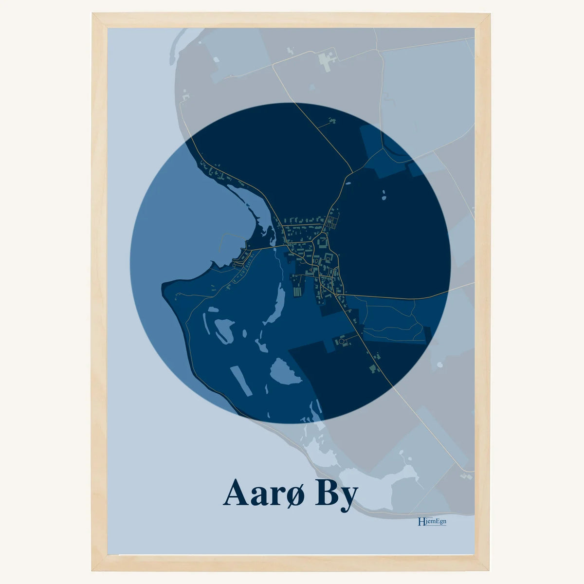 Aarø By plakat – Centrum 2026 – Mørk blå