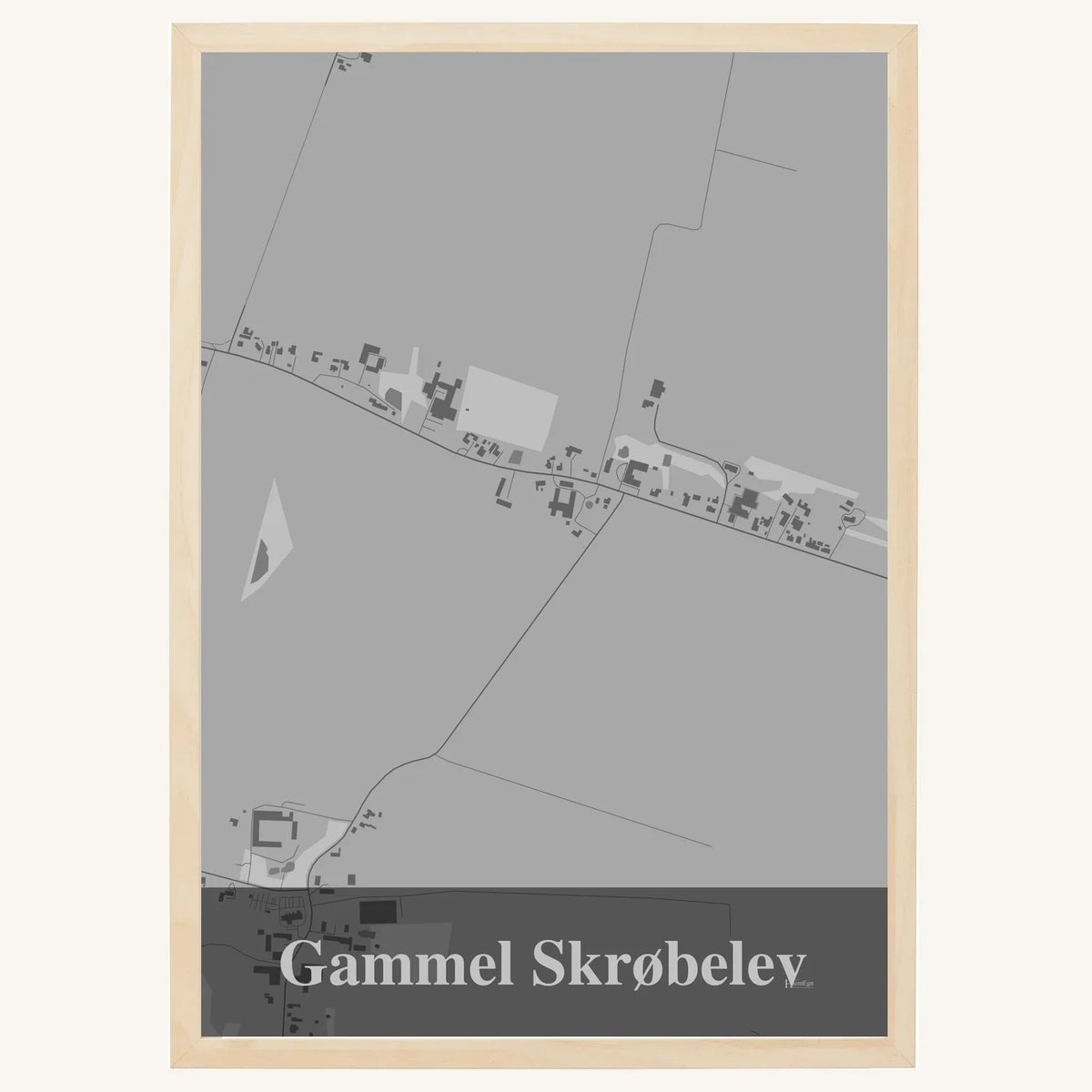 Gammel Skrøbelev plakat – Firkantet 2026 – Lys pastel grå