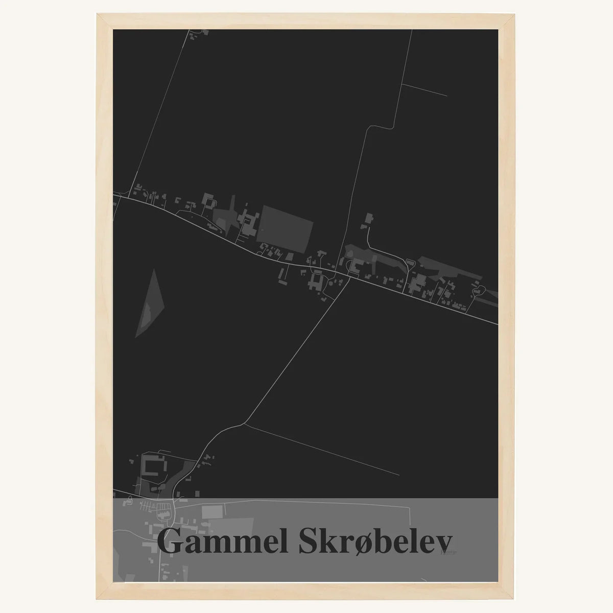 Gammel Skrøbelev plakat – Firkantet 2026 – Mørk grå