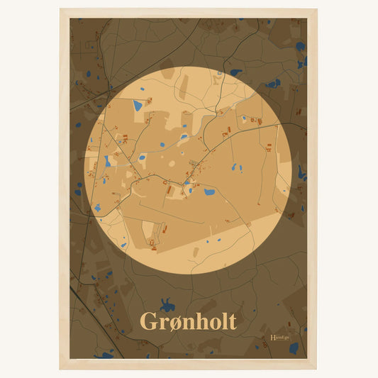 Grønholt plakat – Centrum 2026 – Lys pastel brun