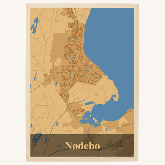 Nødebo plakat – Firkantet 2026 – Lys pastel brun