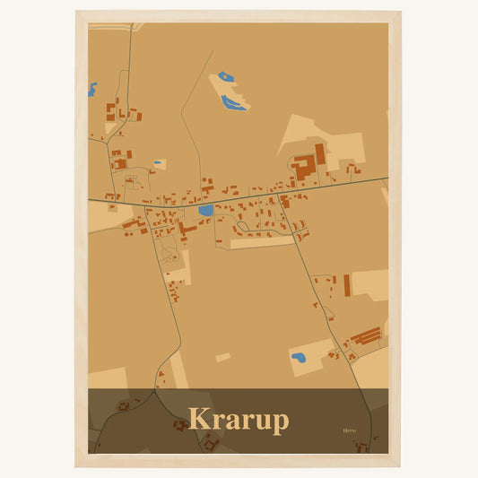 Krarup plakat – Firkantet 2026 – Lys pastel brun