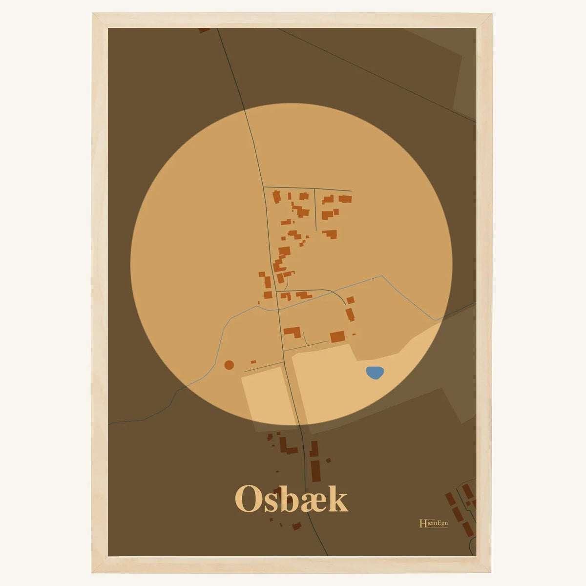Osbæk plakat – Centrum 2026 – Lys pastel brun