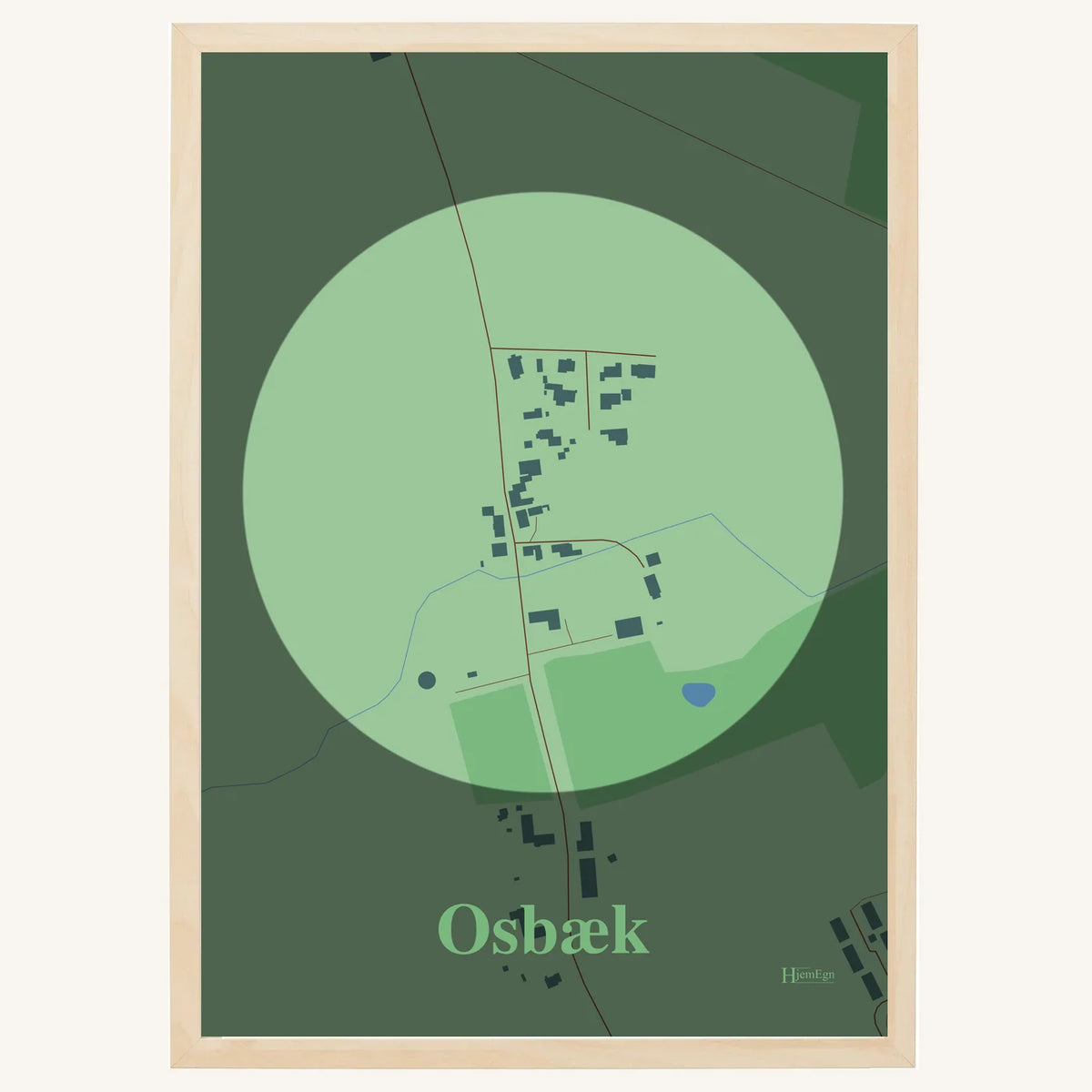 Osbæk plakat – Centrum 2026 – Lys pastel grøn