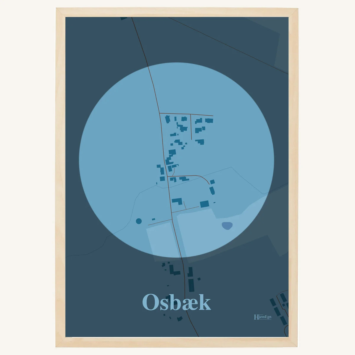 Osbæk plakat – Centrum 2026 – Lys pastel blå