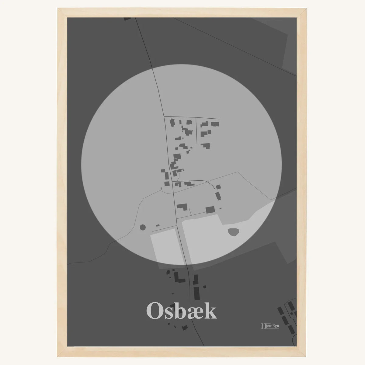 Osbæk plakat – Centrum 2026 – Lys pastel grå