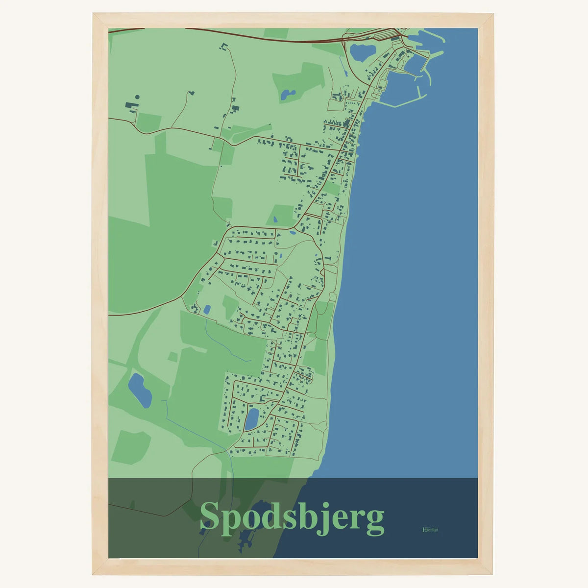 Spodsbjerg plakat – Firkantet 2026 – Lys pastel grøn