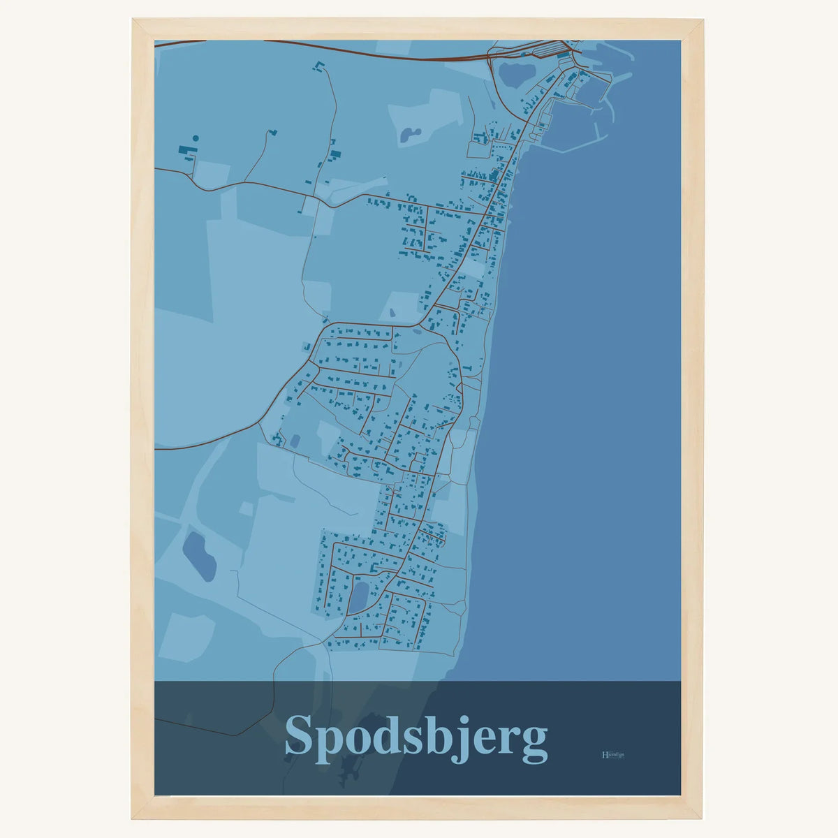 Spodsbjerg plakat – Firkantet 2026 – Lys pastel blå
