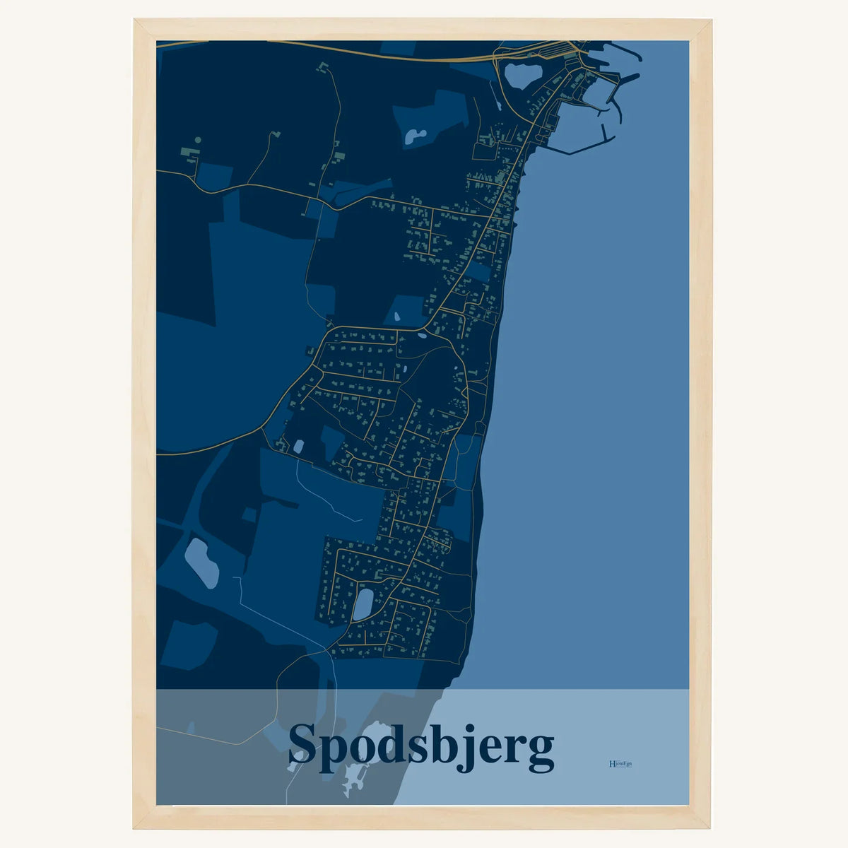 Spodsbjerg plakat – Firkantet 2026 – Mørk blå