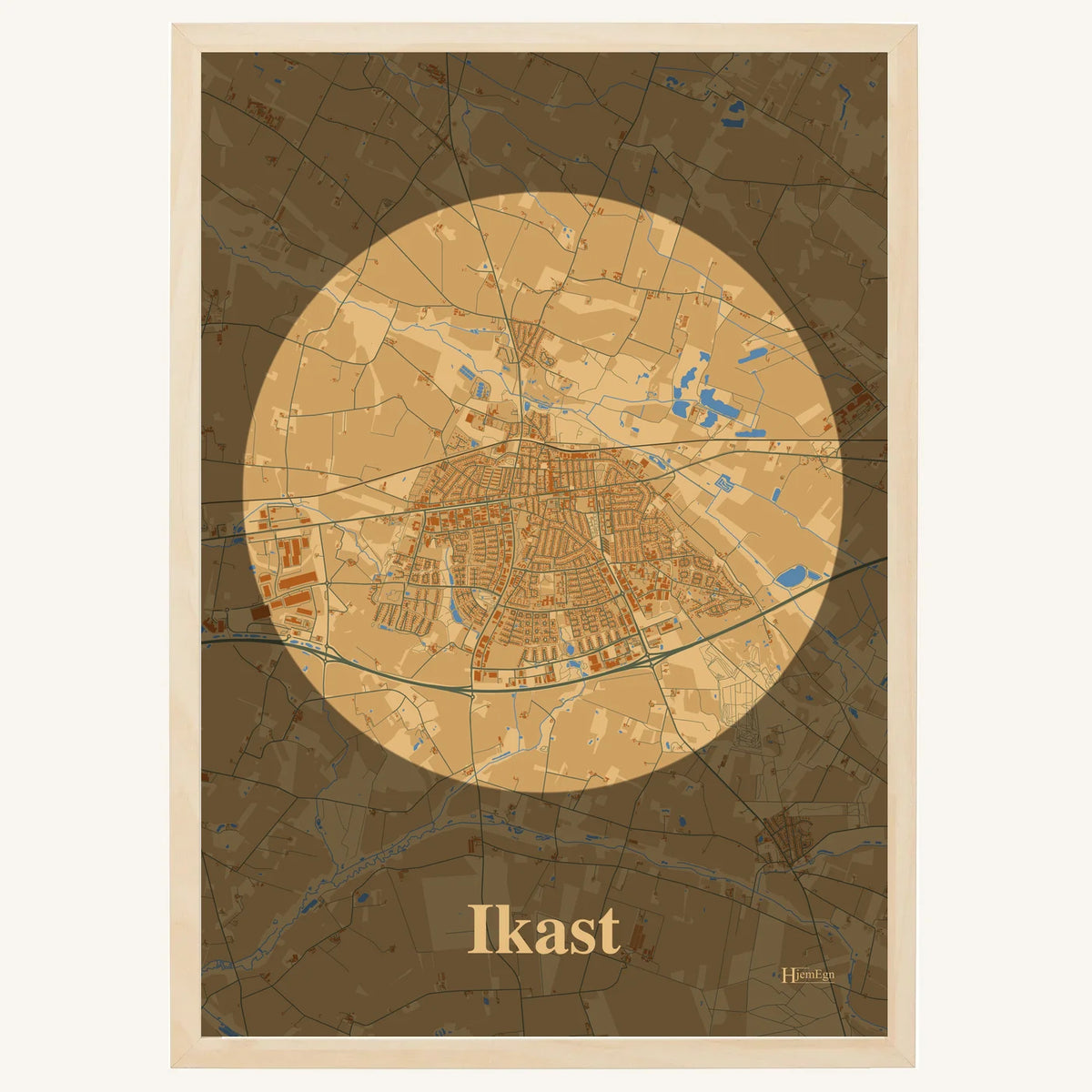Ikast plakat – Centrum 2026 – Lys pastel brun