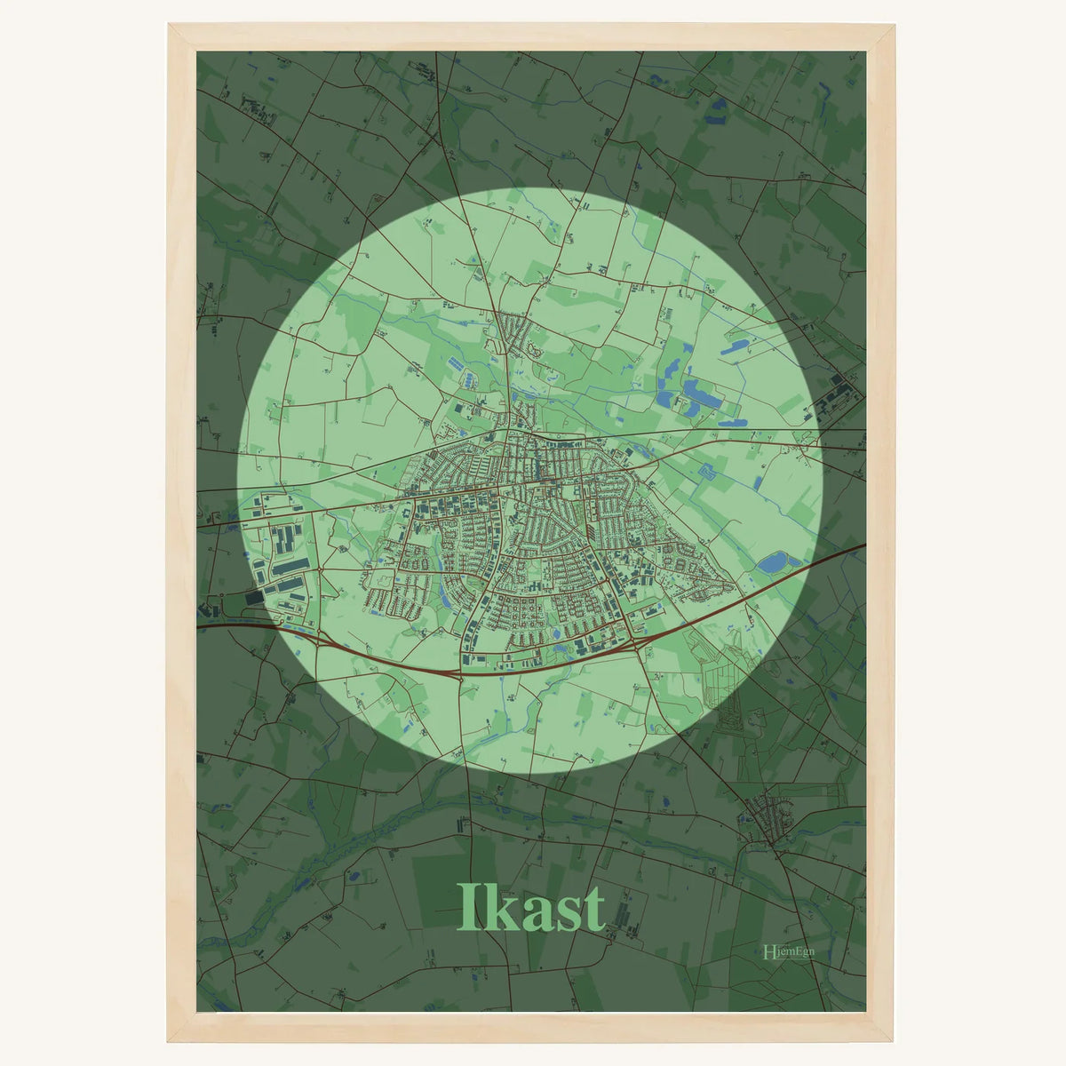 Ikast plakat – Centrum 2026 – Lys pastel grøn