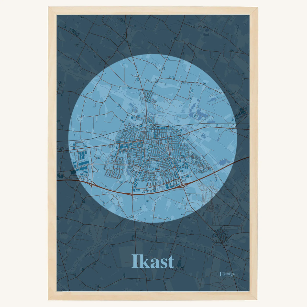 Ikast plakat – Centrum 2026 – Lys pastel blå
