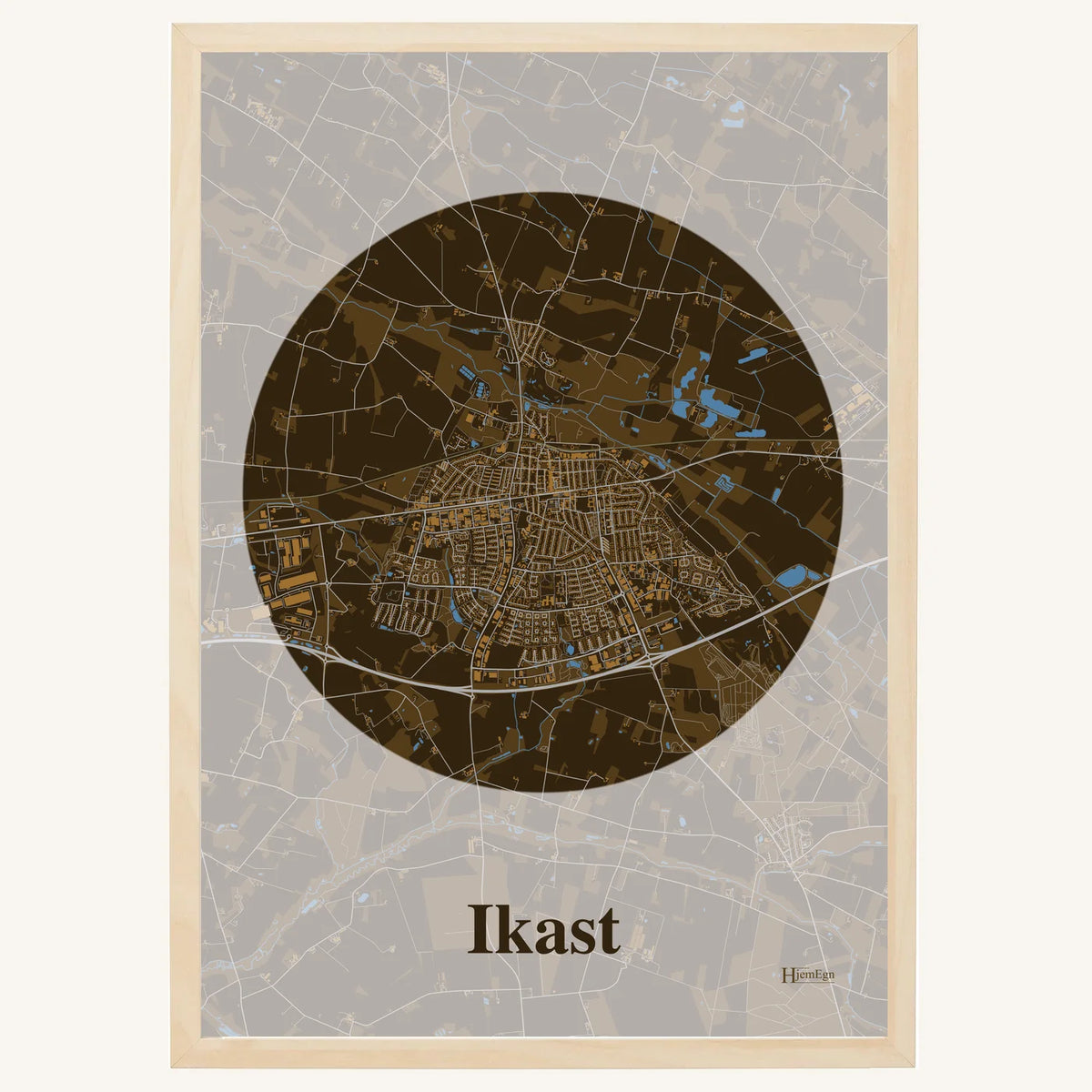 Ikast plakat – Centrum 2026 – Mørk brun