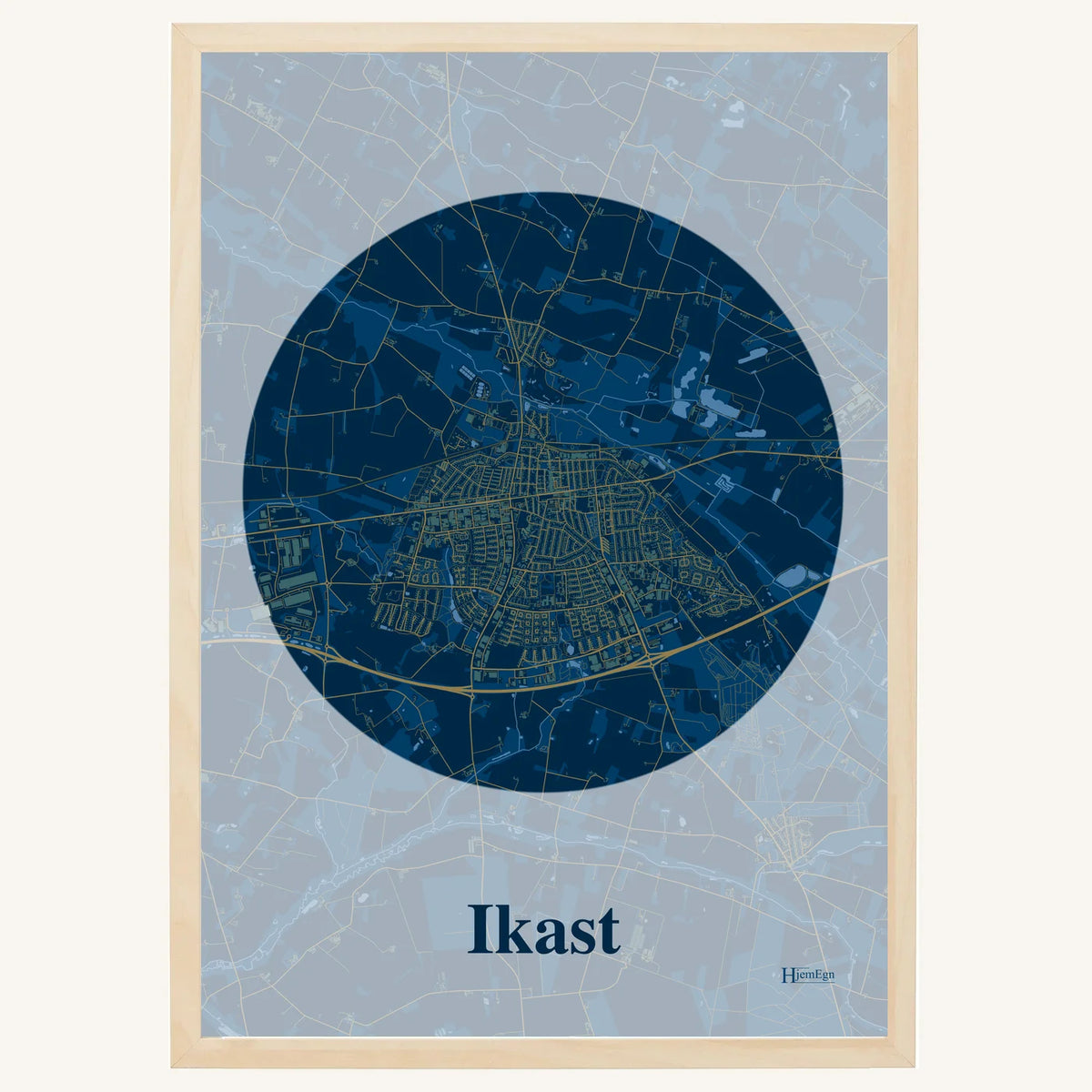 Ikast plakat – Centrum 2026 – Mørk blå