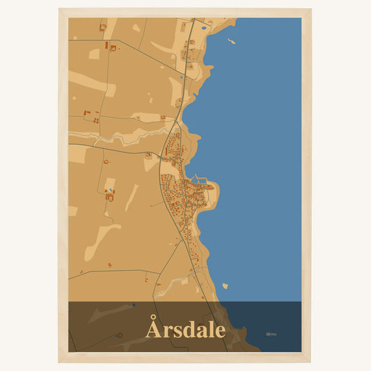 Årsdale plakat – Firkantet 2026 – Lys pastel brun