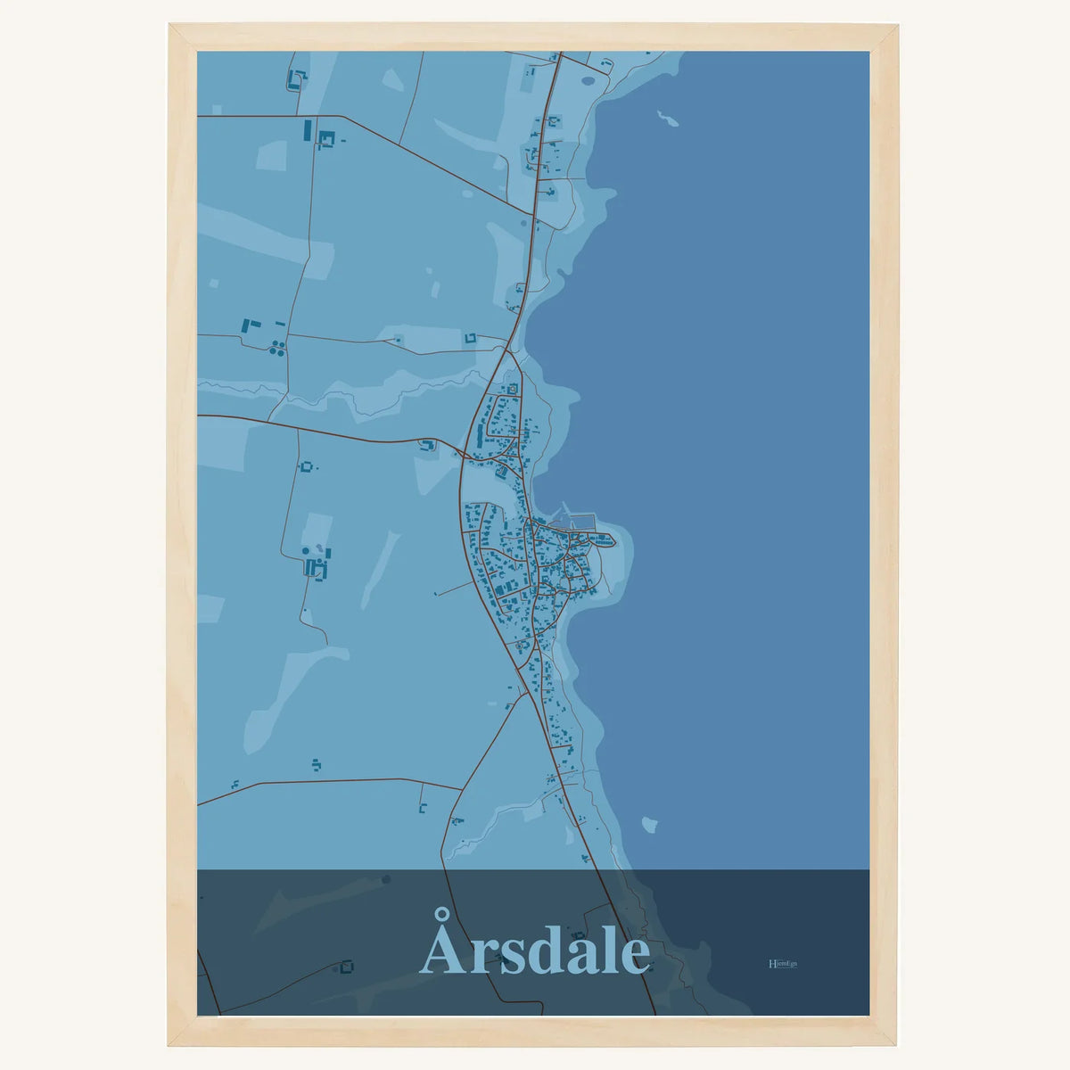 Årsdale plakat – Firkantet 2026 – Lys pastel blå