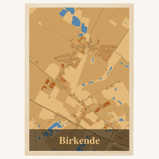 Birkende plakat – Firkantet 2026 – Lys pastel brun