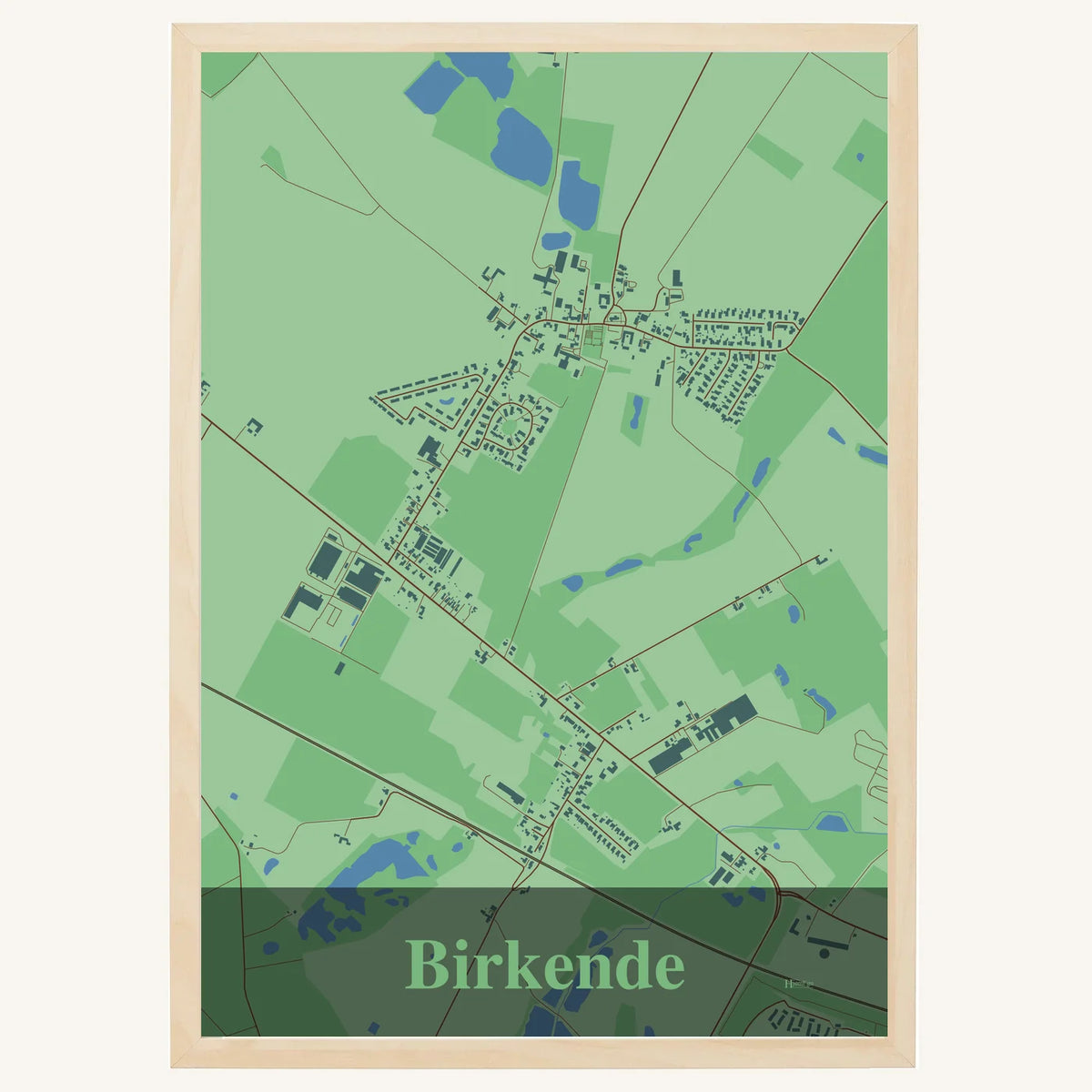 Birkende plakat – Firkantet 2026 – Lys pastel grøn