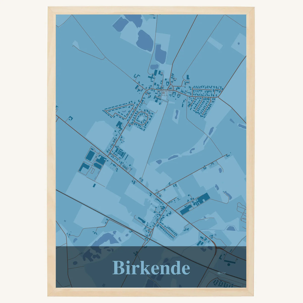 Birkende plakat – Firkantet 2026 – Lys pastel blå