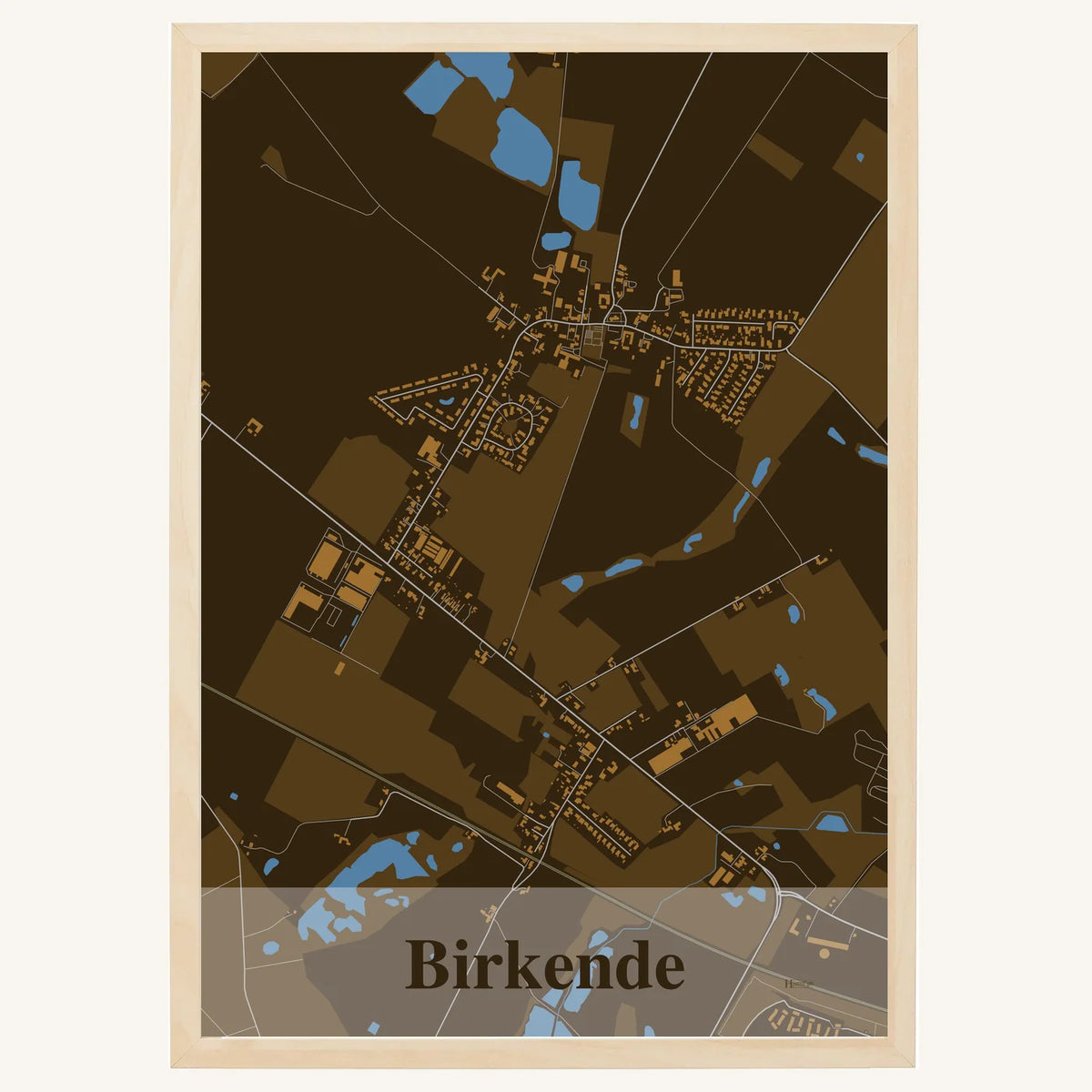 Birkende plakat – Firkantet 2026 – Mørk brun