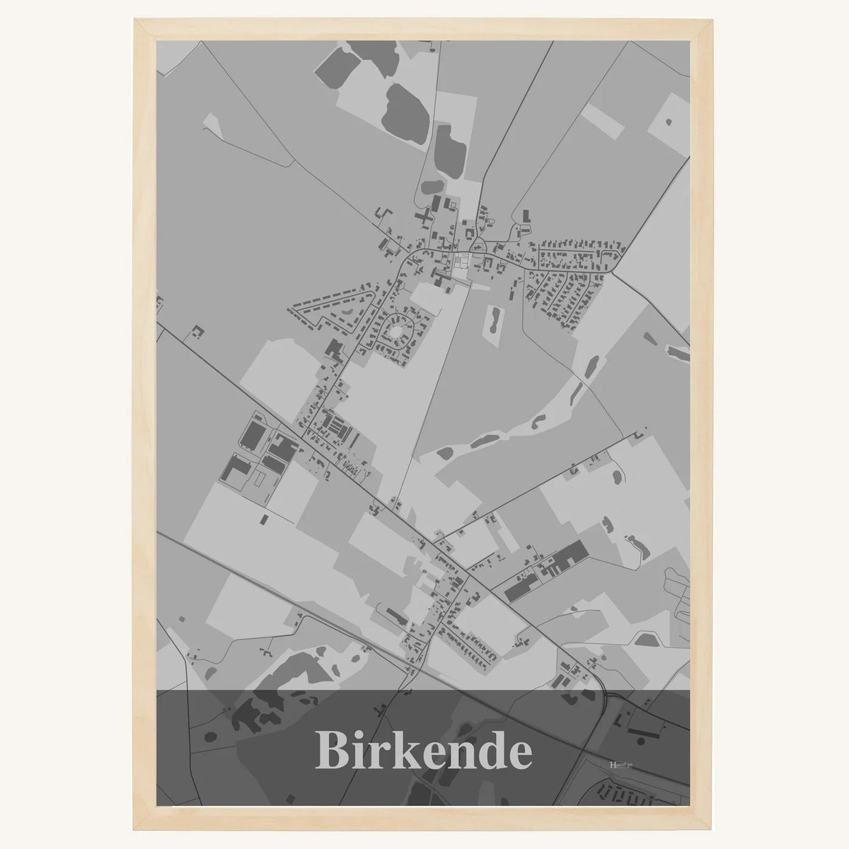 Birkende plakat – Firkantet 2026 – Lys pastel grå
