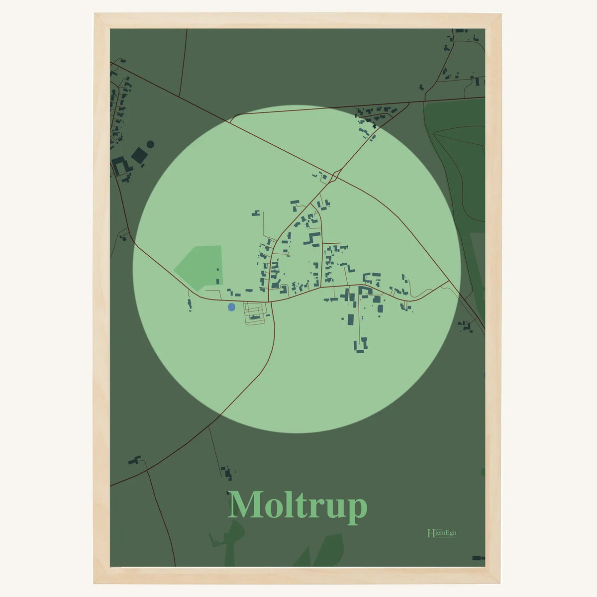 Moltrup plakat – Centrum 2026 – Lys pastel grøn