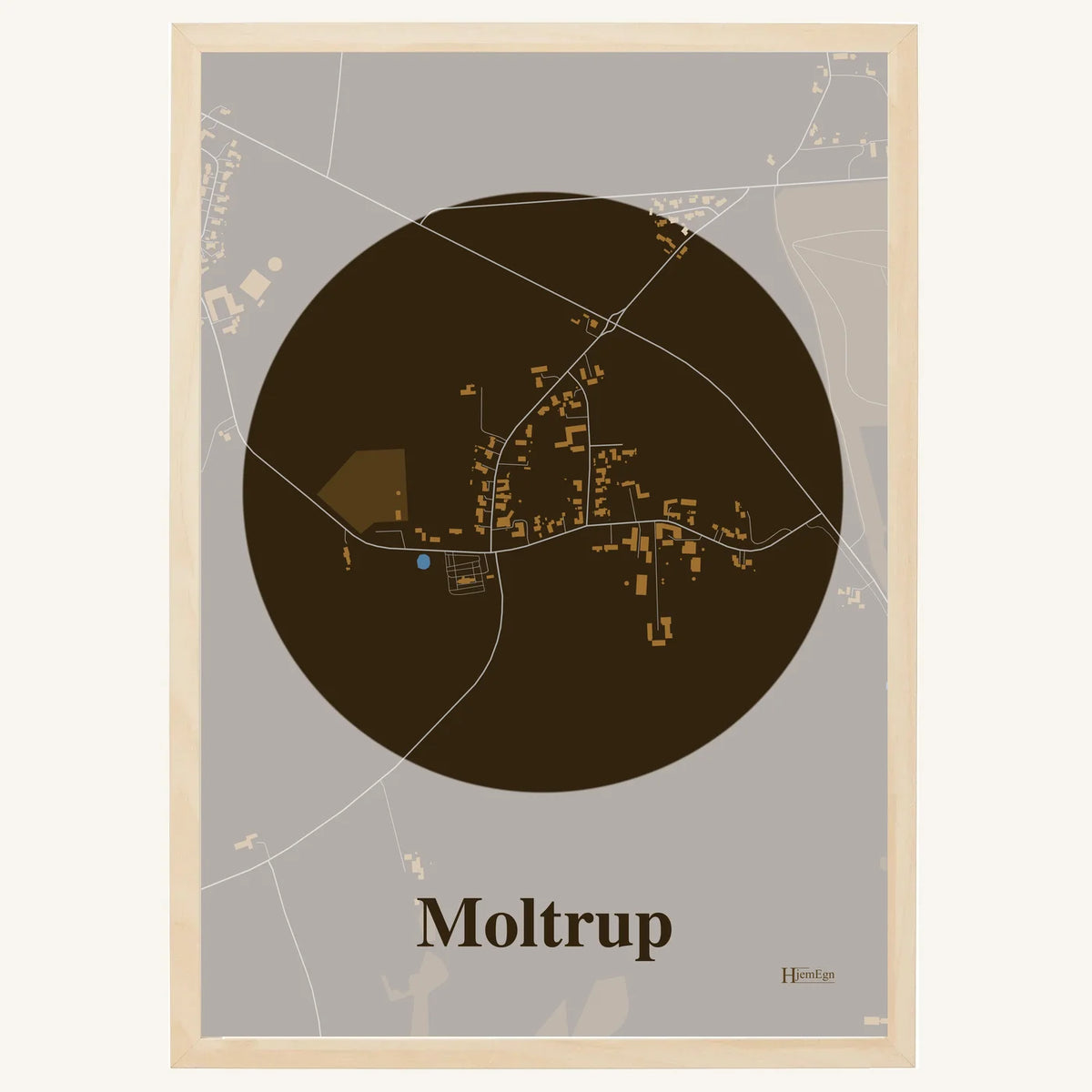 Moltrup plakat – Centrum 2026 – Mørk brun