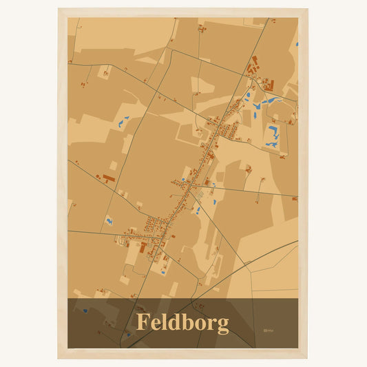 Feldborg plakat – Firkantet 2026 – Lys pastel brun