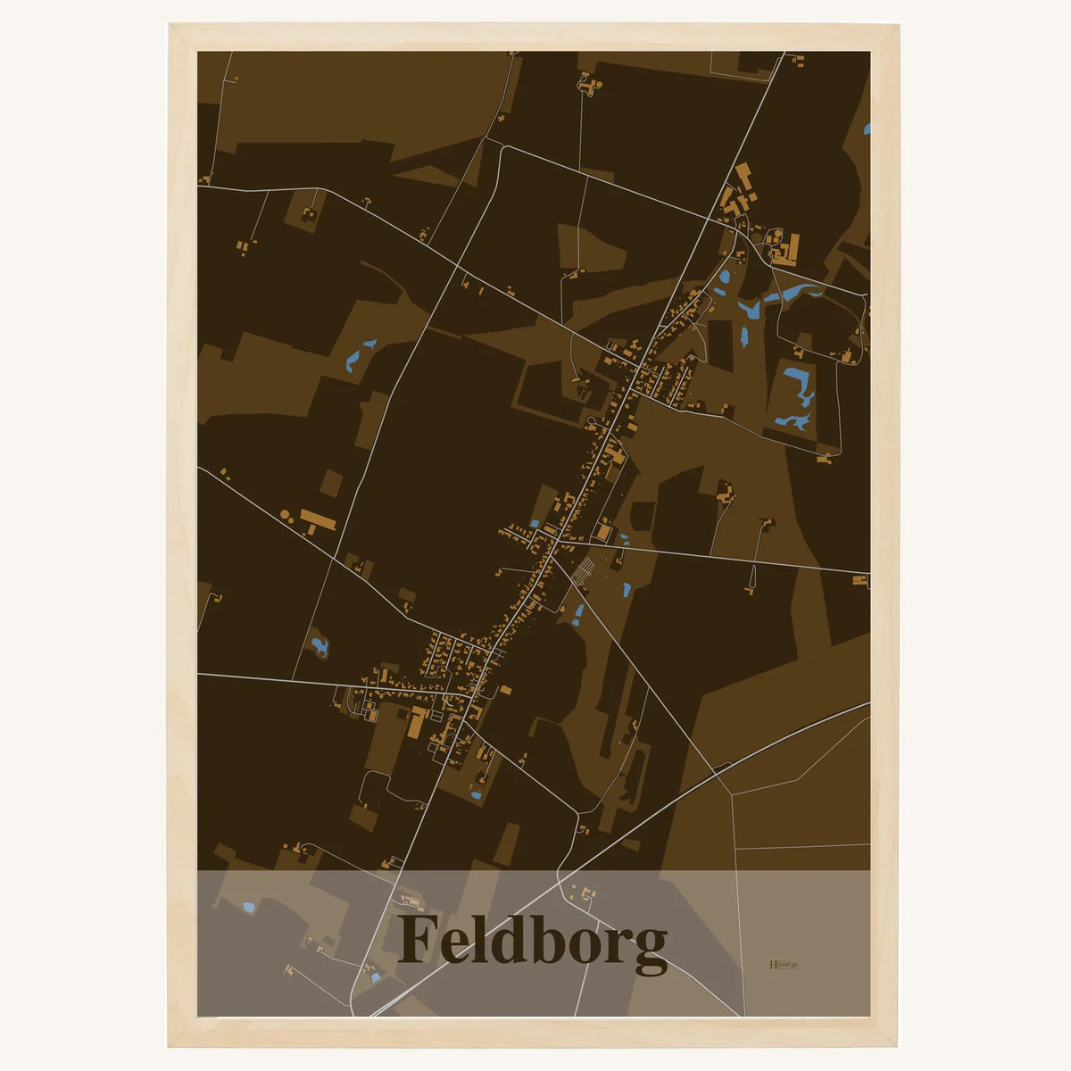 Feldborg plakat – Firkantet 2026 – Mørk brun
