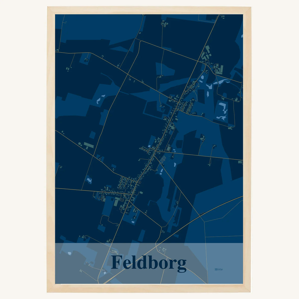 Feldborg plakat – Firkantet 2026 – Mørk blå
