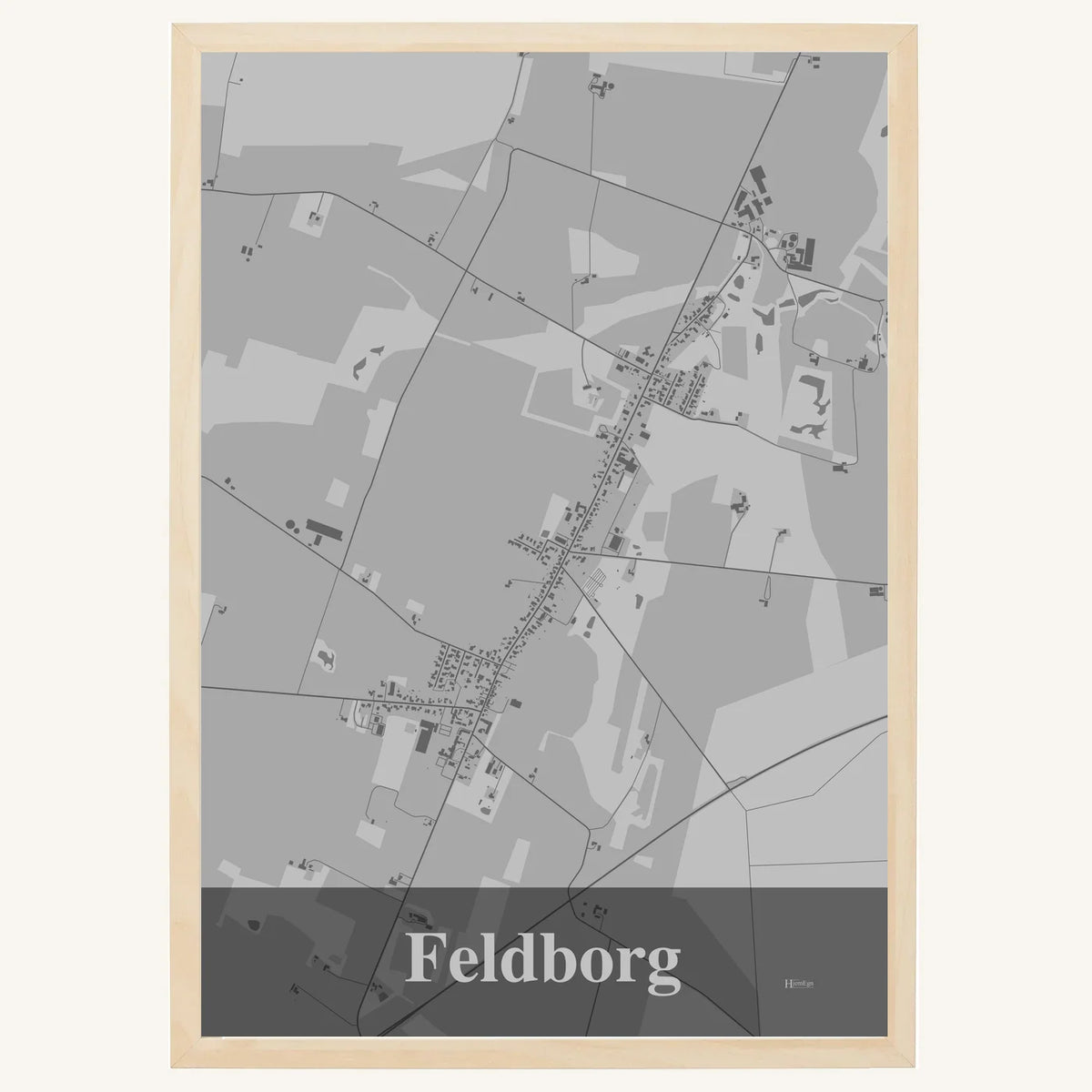 Feldborg plakat – Firkantet 2026 – Lys pastel grå