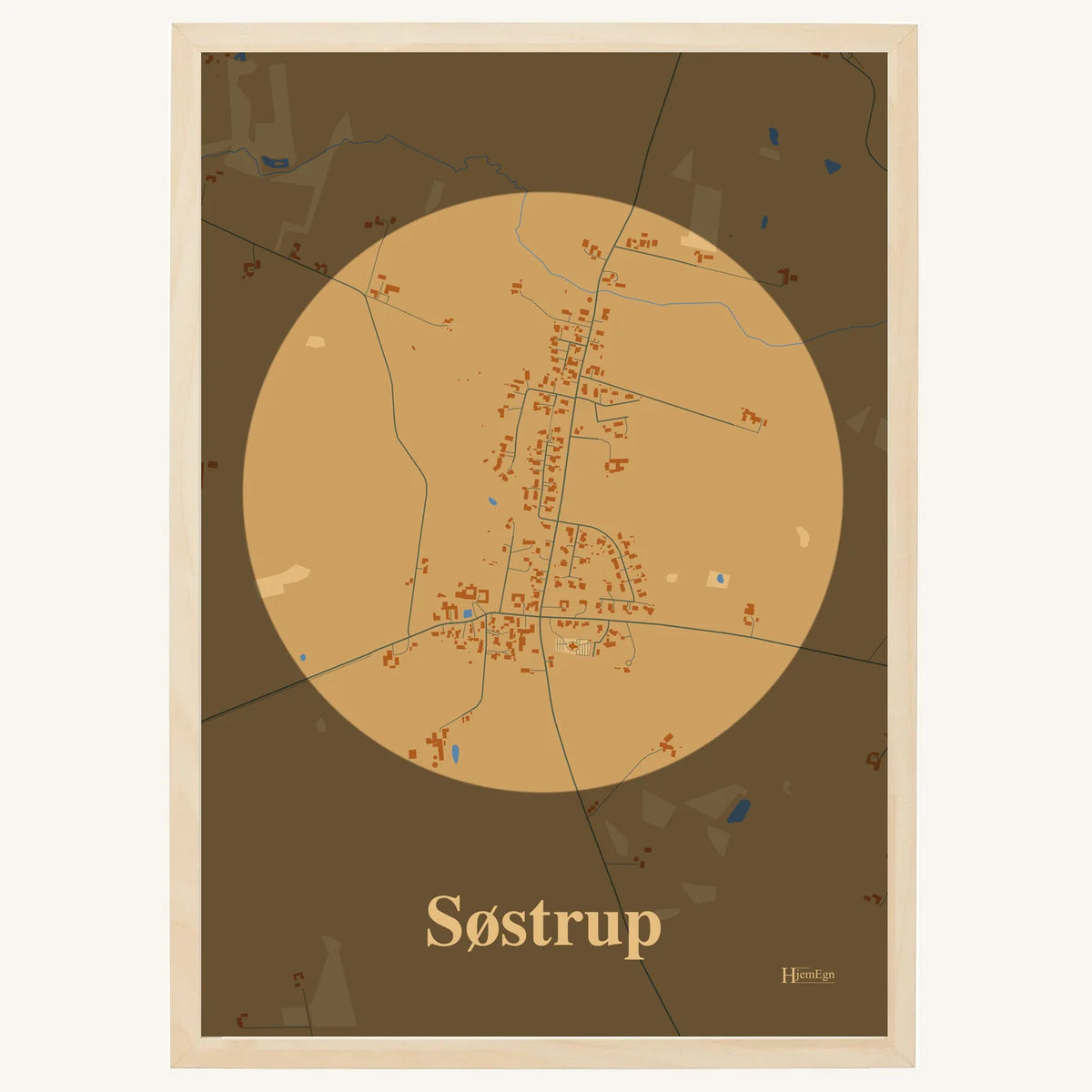 Søstrup plakat – Centrum 2026 – Lys pastel brun