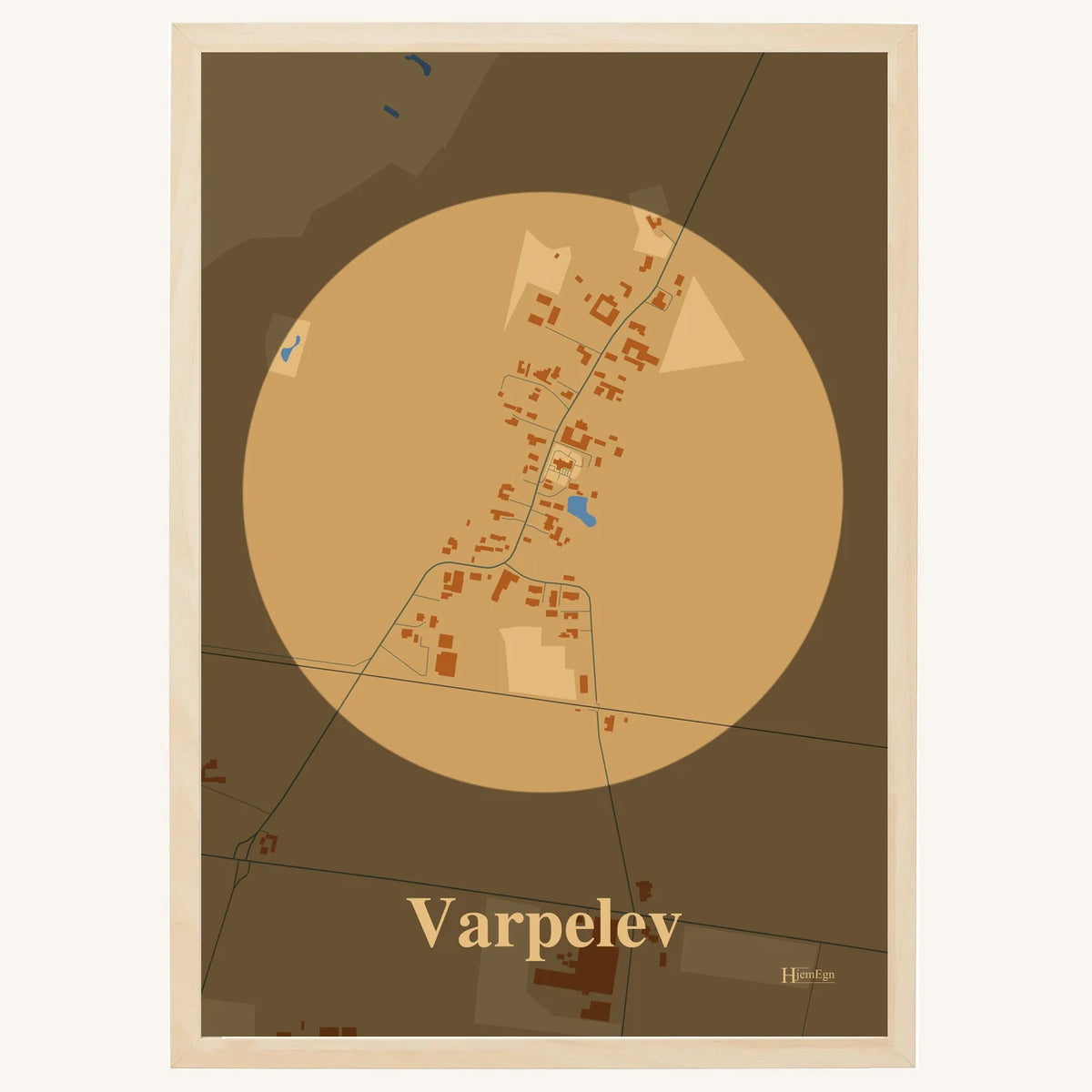 Varpelev plakat – Centrum 2026 – Lys pastel brun