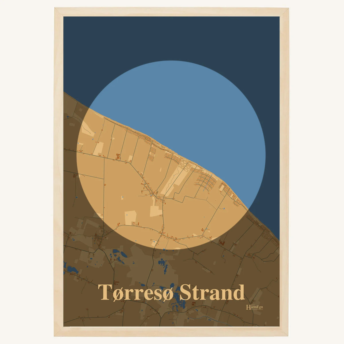 Tørresø Strand plakat – Centrum 2026 – Lys pastel brun