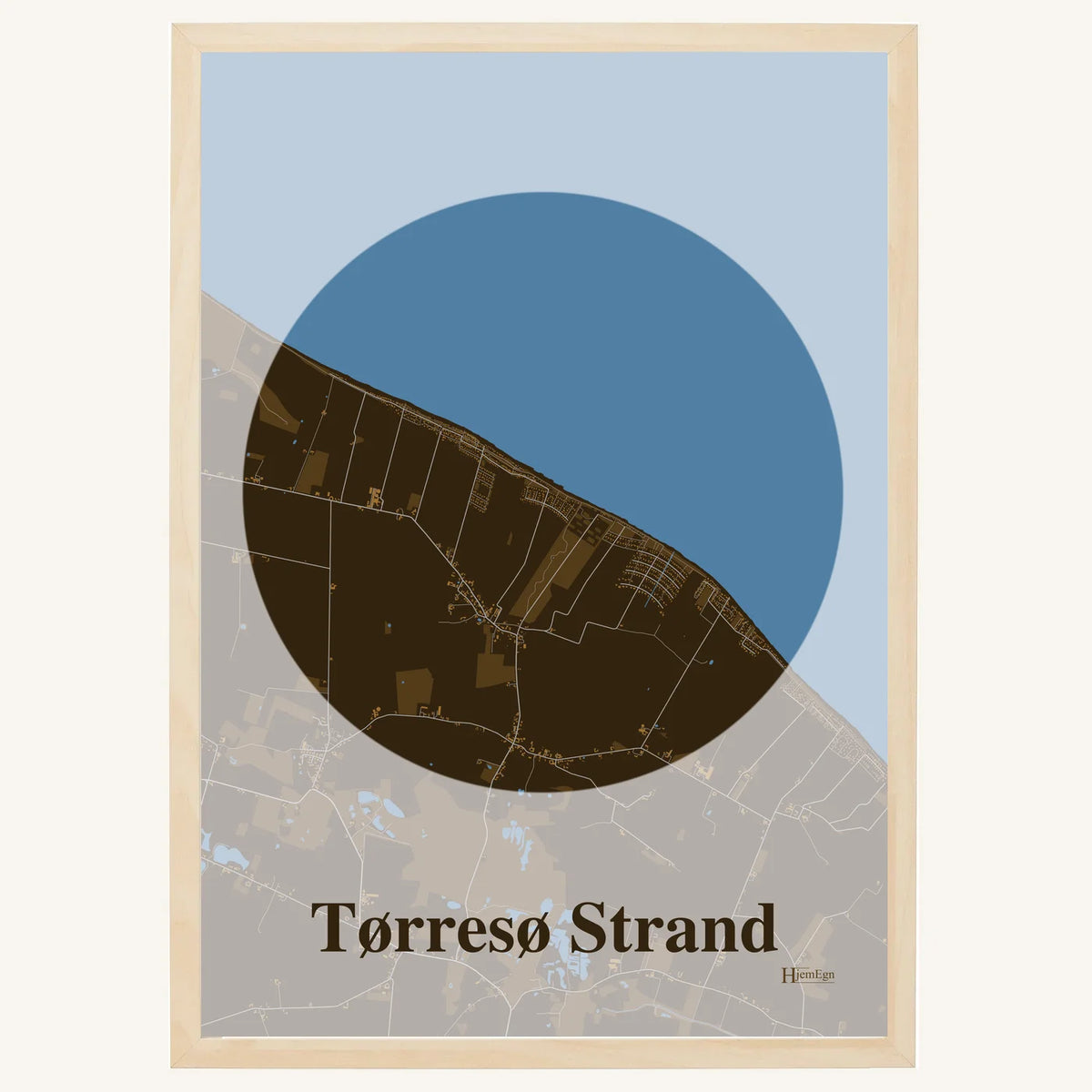 Tørresø Strand plakat – Centrum 2026 – Mørk brun