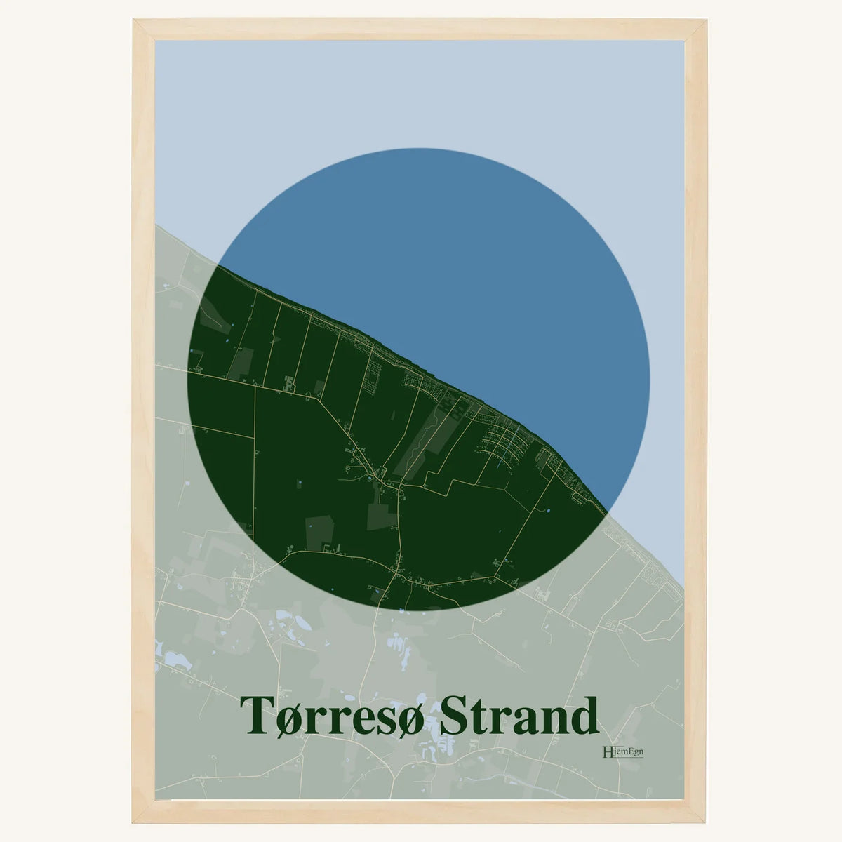 Tørresø Strand plakat – Centrum 2026 – Mørk grøn