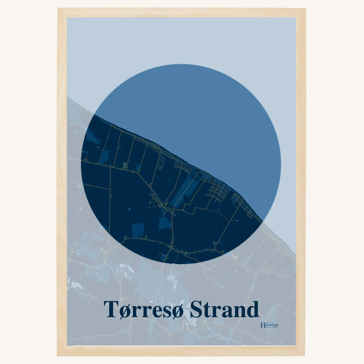 Tørresø Strand plakat – Centrum 2026 – Mørk blå