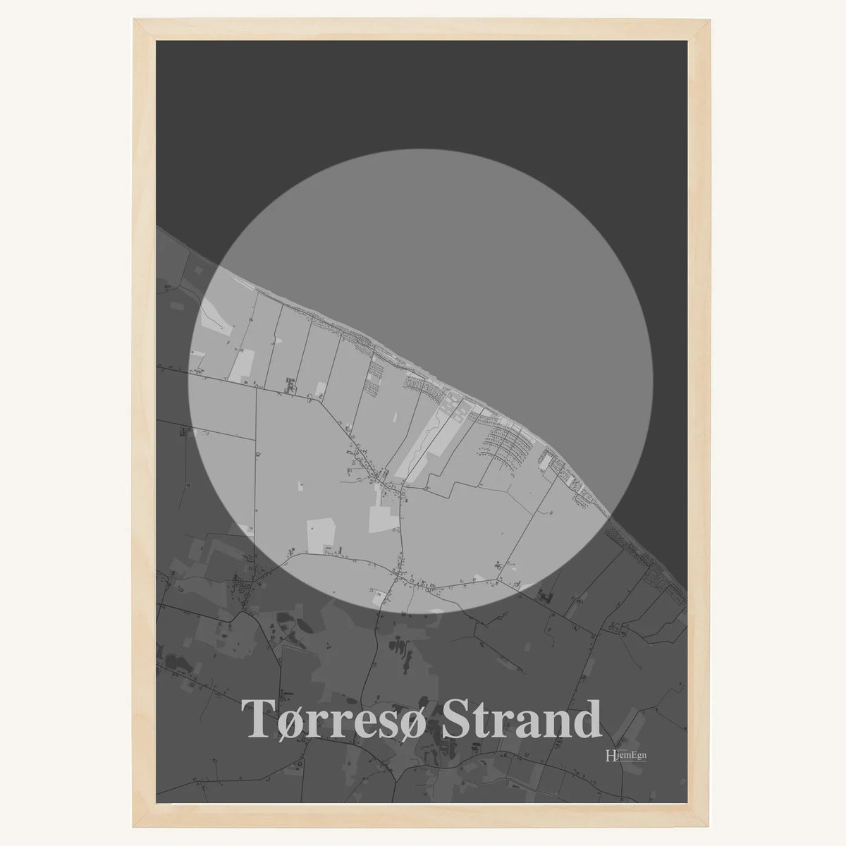 Tørresø Strand plakat – Centrum 2026 – Lys pastel grå