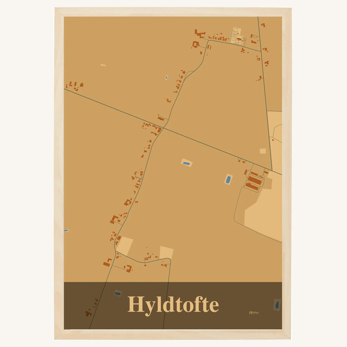 Hyldtofte plakat – Firkantet 2026 – Lys pastel brun