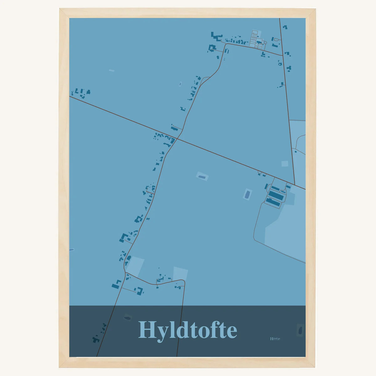 Hyldtofte plakat – Firkantet 2026 – Lys pastel blå