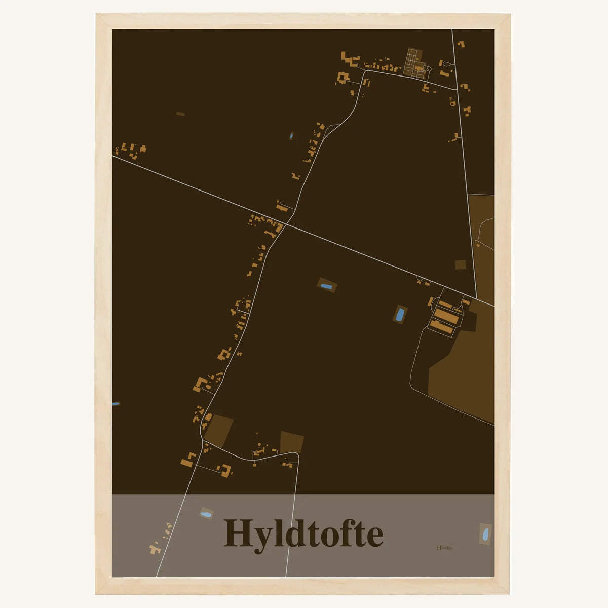 Hyldtofte plakat – Firkantet 2026 – Mørk brun