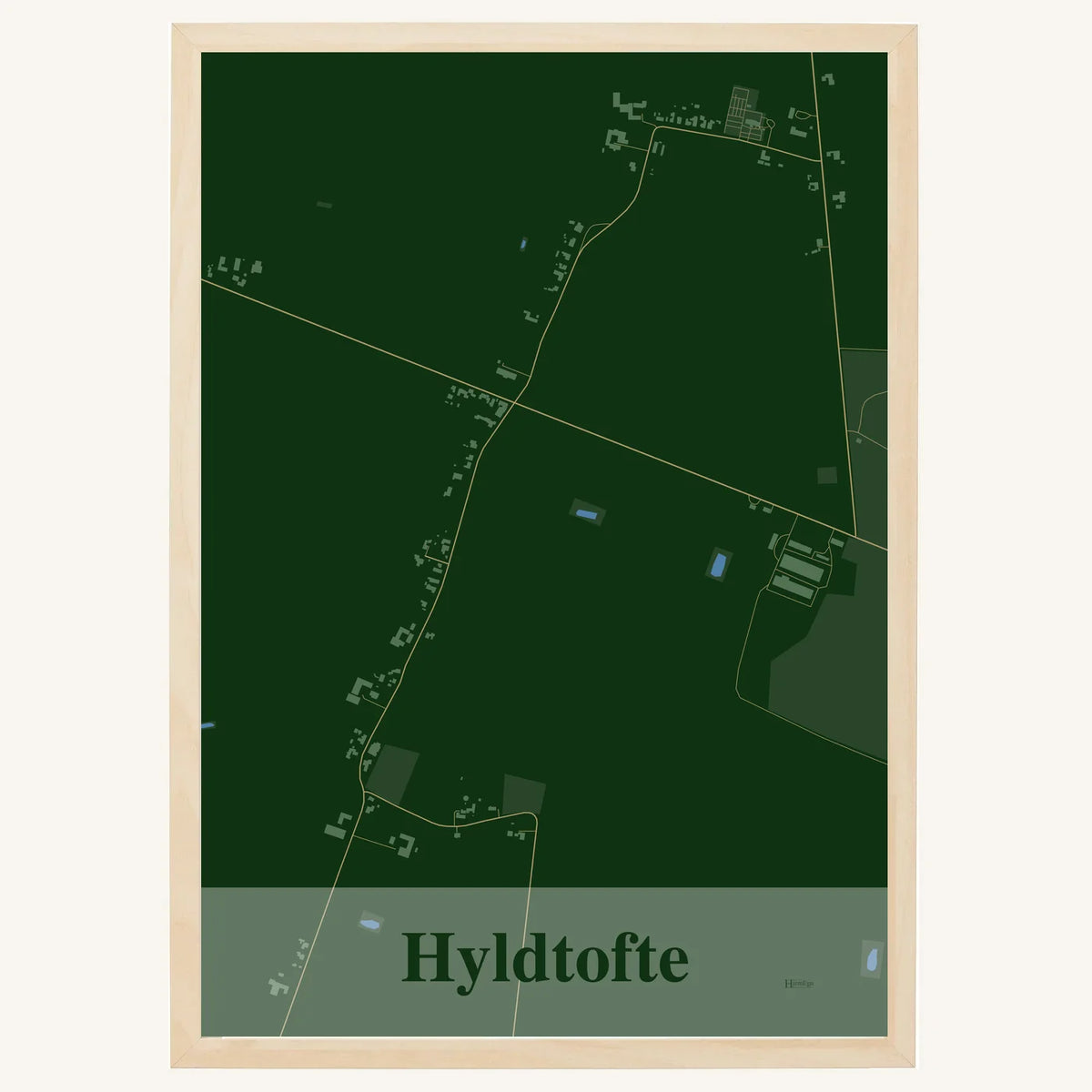 Hyldtofte plakat – Firkantet 2026 – Mørk grøn