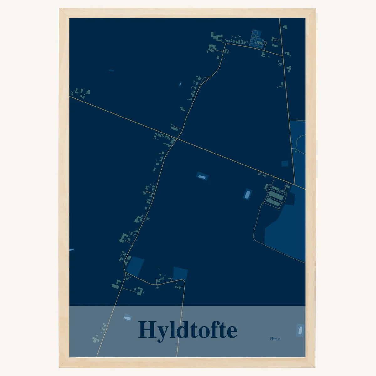 Hyldtofte plakat – Firkantet 2026 – Mørk blå