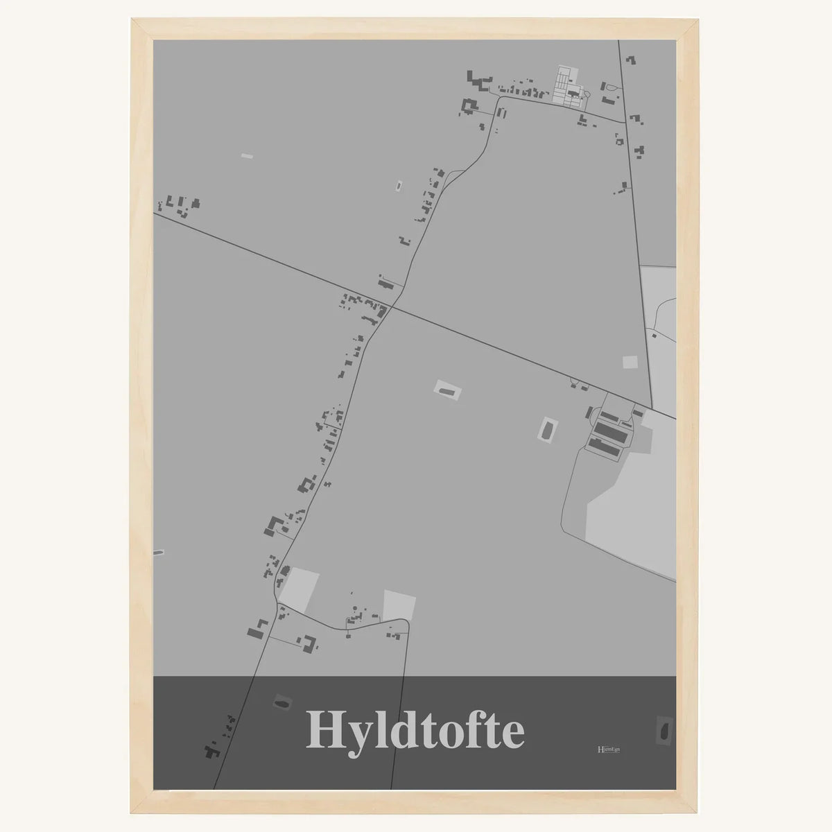 Hyldtofte plakat – Firkantet 2026 – Lys pastel grå