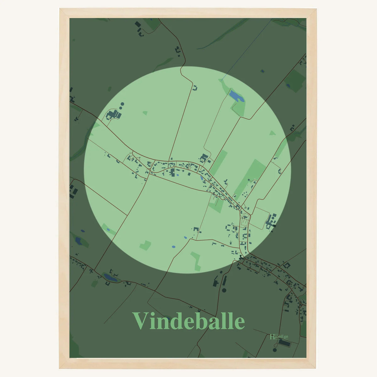 Vindeballe plakat – Centrum 2026 – Lys pastel grøn